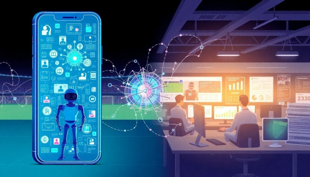 Как обновляются ленты новостей в футбольной индустрии онлайн - иллюстрация