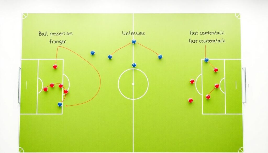 Технический анализ матчевых ситуаций: владение, давление, контратакa - иллюстрация